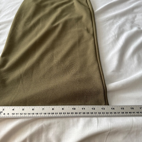 Pretty Little Thing Women's One Shoulder Pencil Dress Olive Green 4 Cocktail - Picture 11 of 11